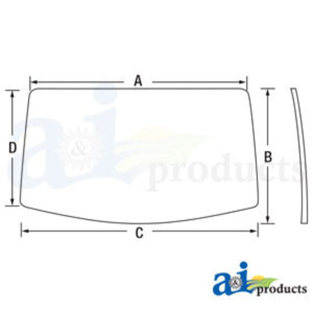 A & I PRODUCTS Glass, Rear Window 36" x59" x6" A-AL212195